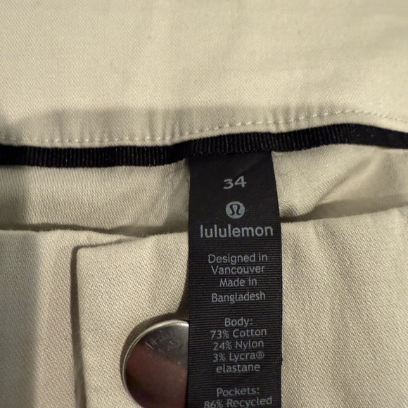 NWT Lululemon ABC Slim 34 x 34 - Picture 3 of 5